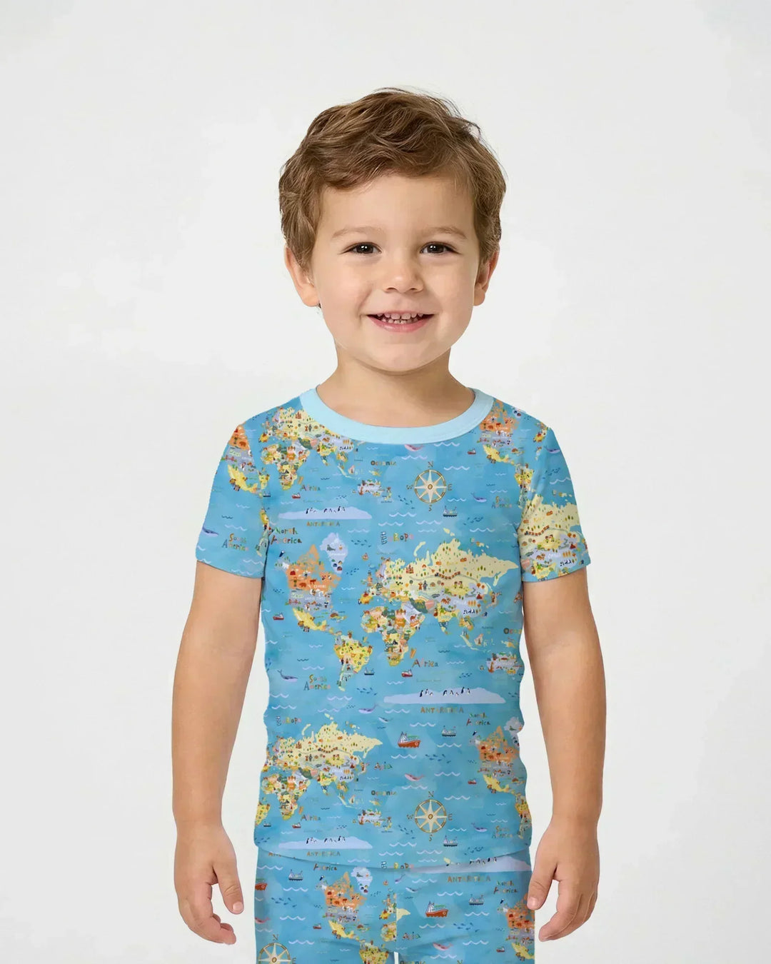 Zweiteiliges, kurzärmliges Pyjama-Set mit Marienkäfern
