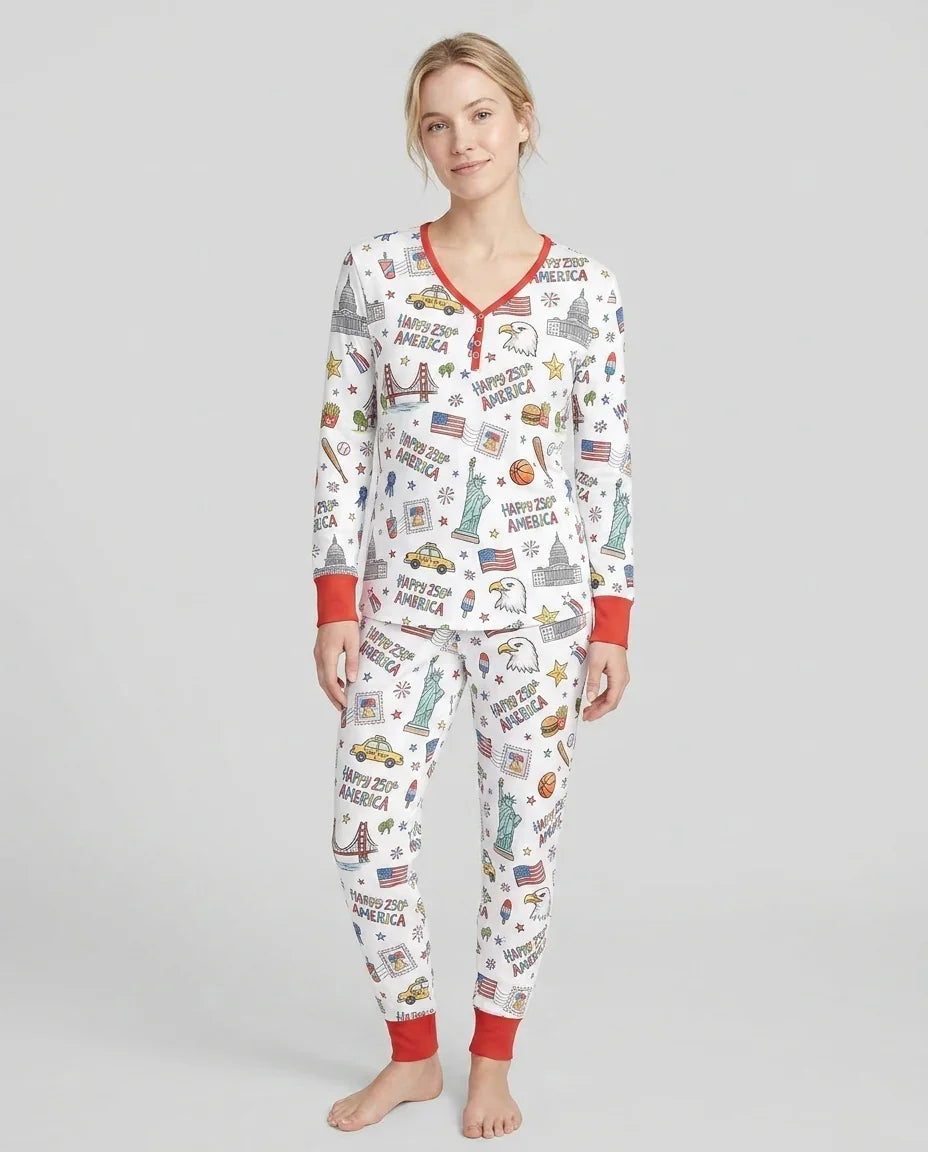 Vorlage Bambus Damen Pyjama Set