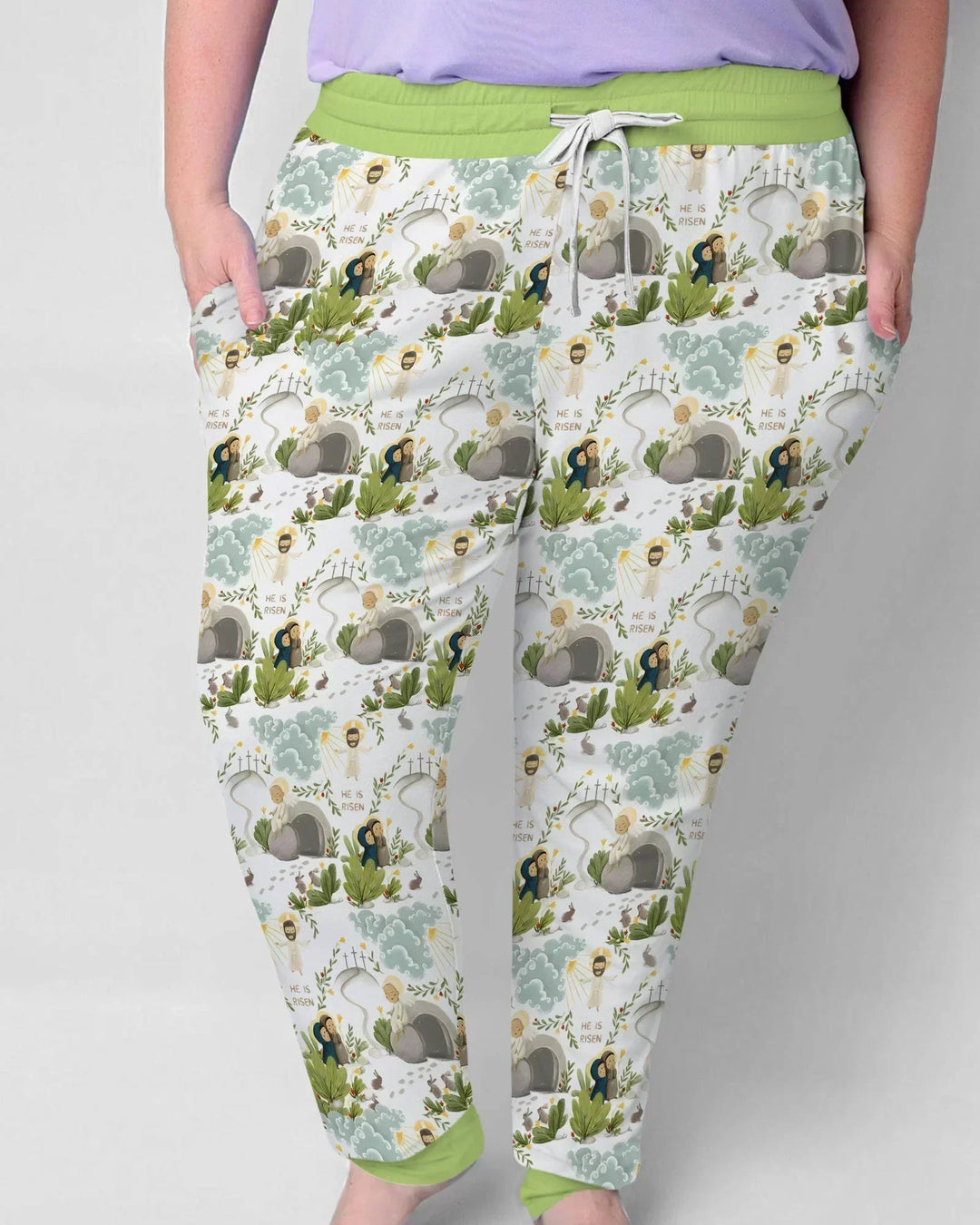 Matthäus 28,1–8 Er ist auferstanden Pyjama-Set aus Bambus für Damen