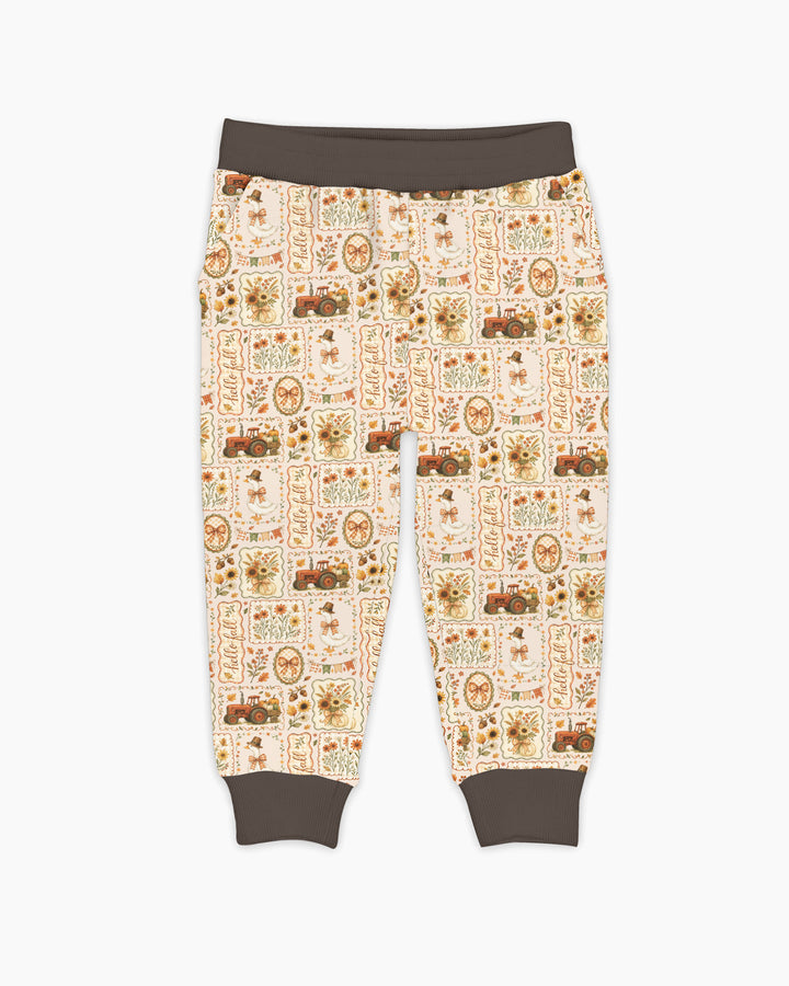 Farmhouse Fall Goose Family Matching Bamboo Jogger