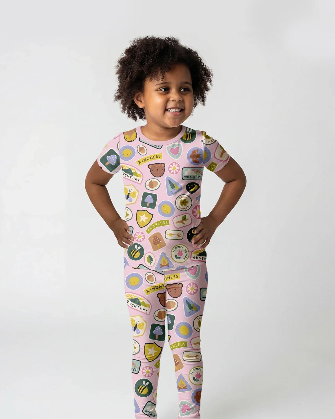 Zweiteiliges, kurzärmliges Pyjama-Set mit Marienkäfern