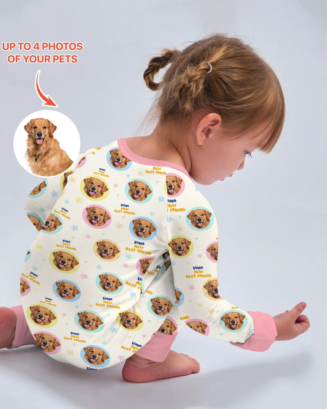 Gerippte Babykleidung mit individuellem Foto - Weich &amp; Skizzenhaft