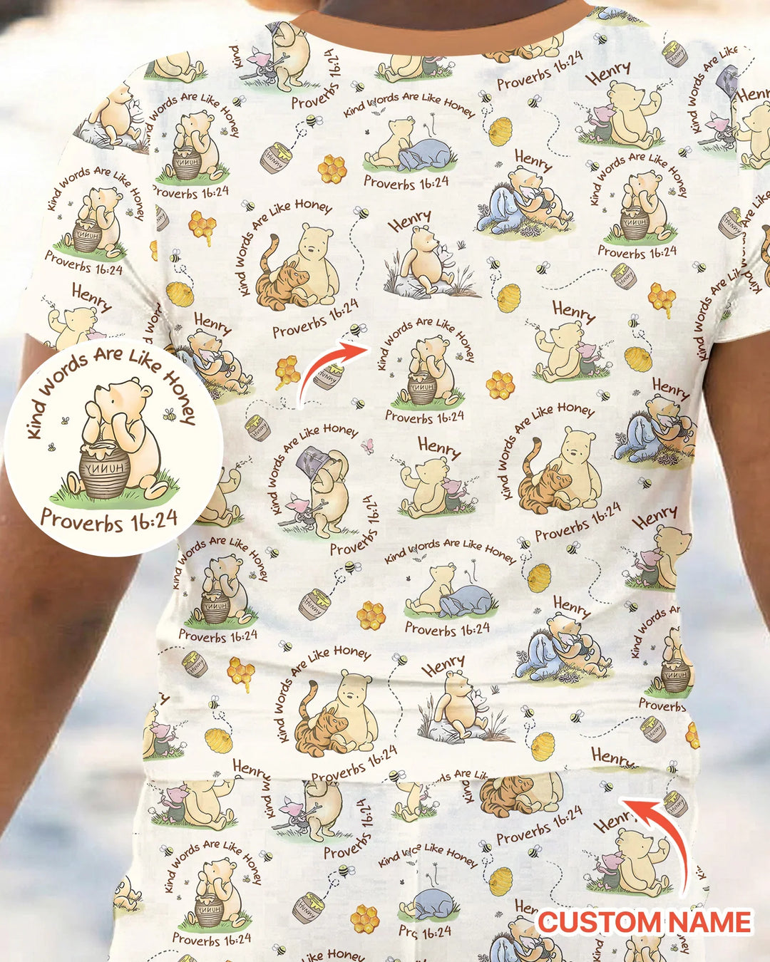 Zweiteiliges, kurzärmliges Pyjama-Set mit Marienkäfern