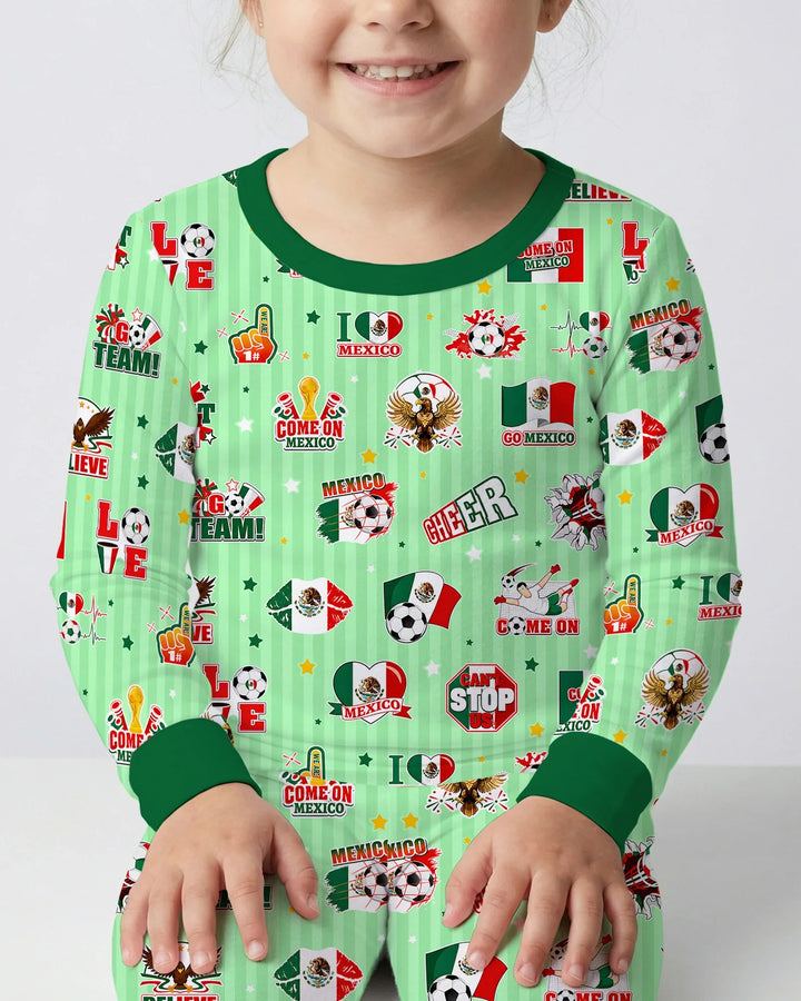Zweiteiliges Langarm-Pyjama-Set mit Sommerfrüchten