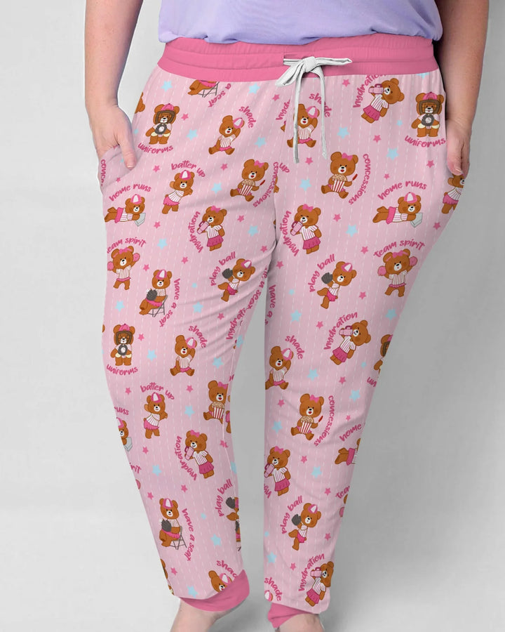 Geboren, um Baseball zu spielen, Damen-Pyjama-Set aus Bambus