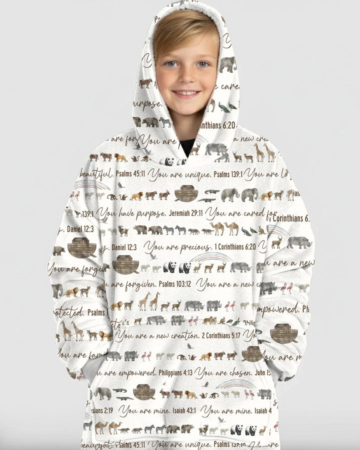 Biblical Noah's Ark Wearable Bamboo Blanket Hoodie