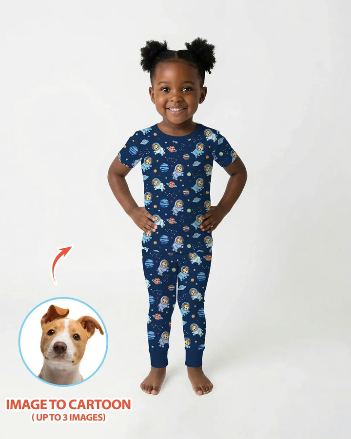 Zweiteiliges, kurzärmliges Pyjama-Set mit Marienkäfern