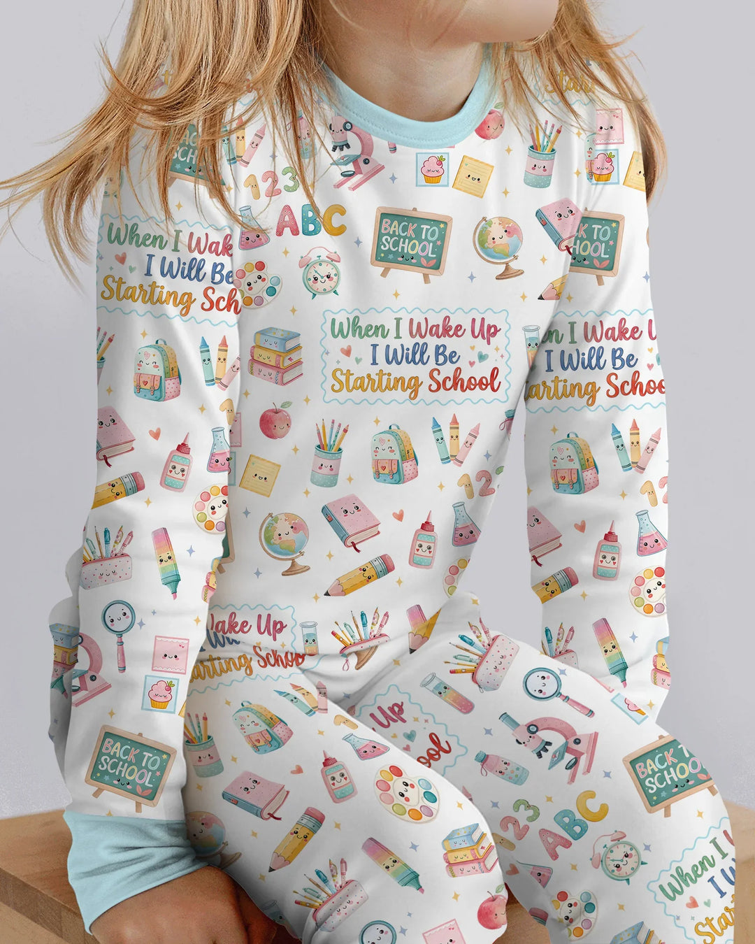 Zweiteiliges Langarm-Pyjama-Set mit Sommerfrüchten