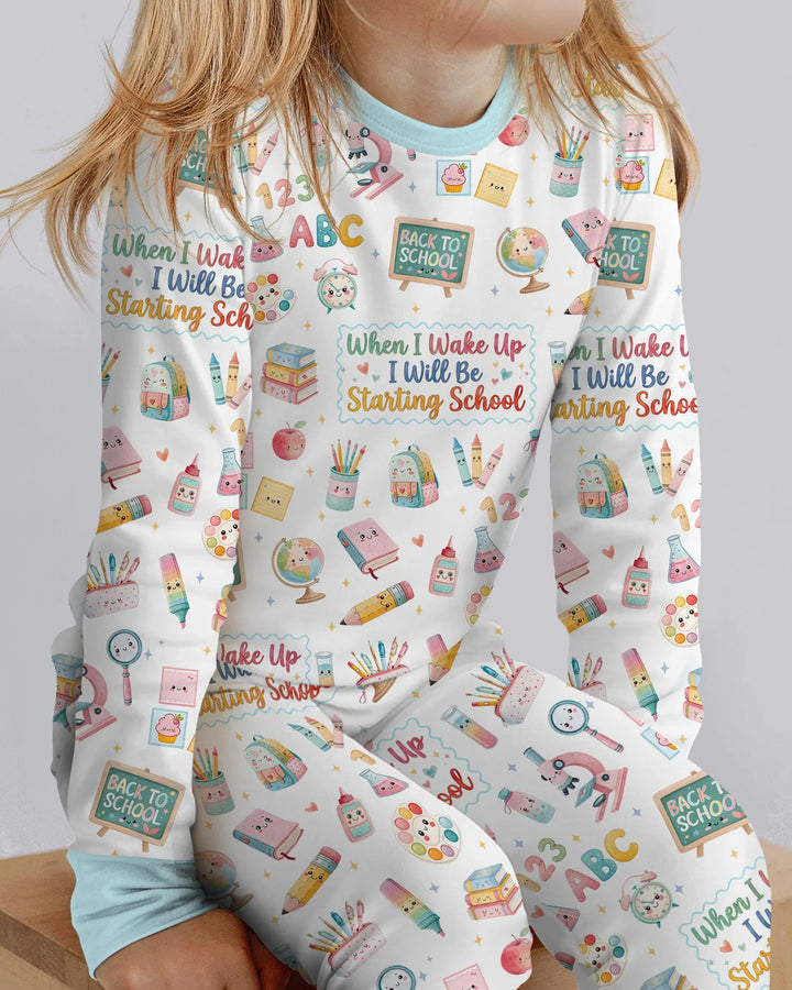 Zweiteiliges Langarm-Pyjama-Set mit Sommerfrüchten