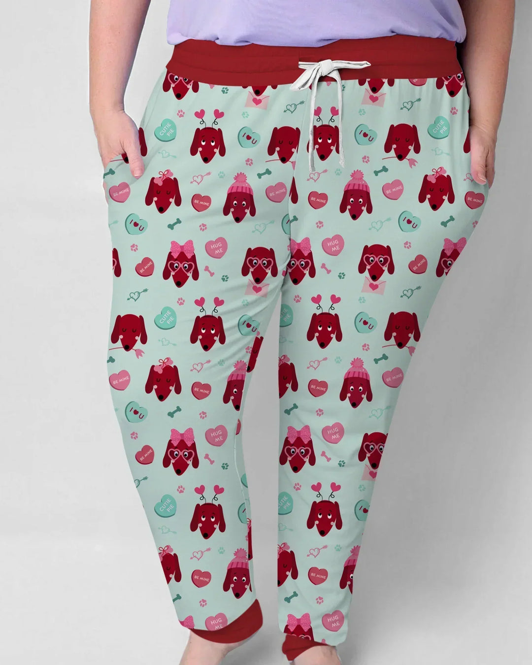 Dachshund Is My Valentine Schlafanzug-Set aus Bambus für Damen