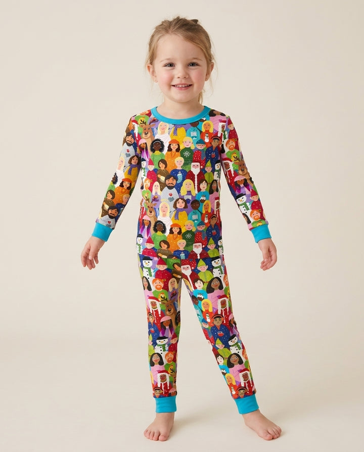 Together for Christmas Bamboo Two Piece Long Sleeve Pajama Set