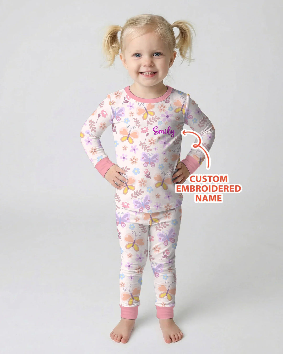 Zweiteiliges Langarm-Pyjama-Set mit Sommerfrüchten