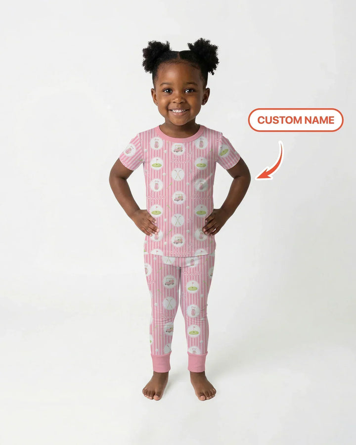 Zweiteiliges, kurzärmliges Pyjama-Set mit Marienkäfern