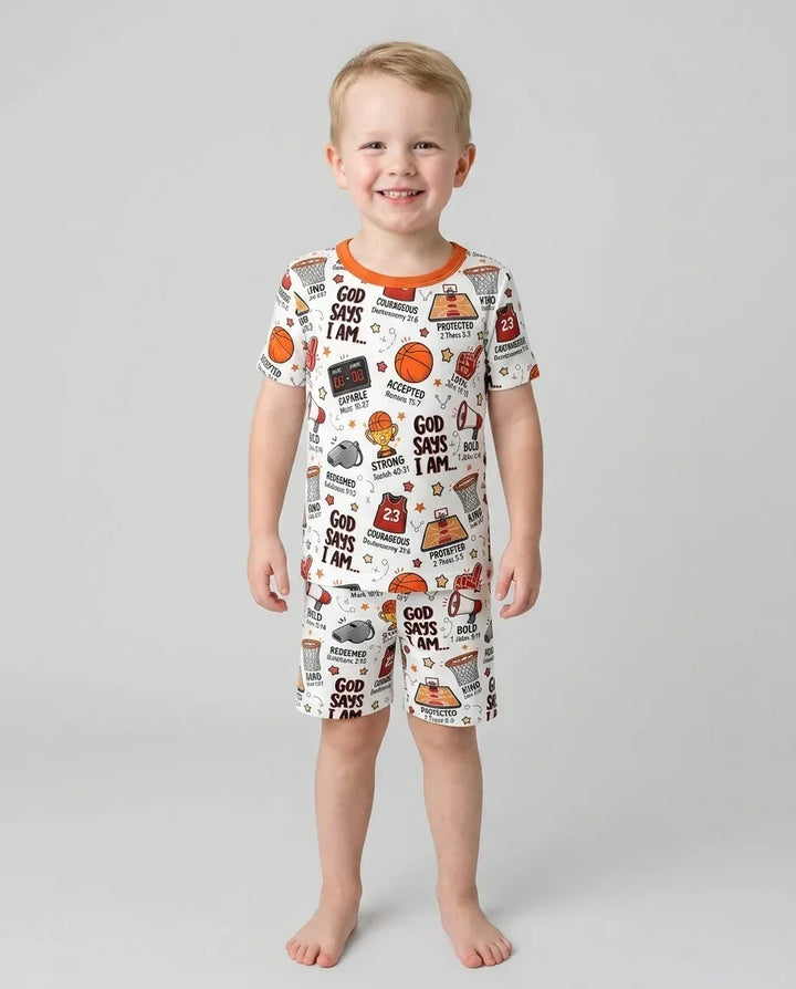 Schlafanzug-Set zweiteilig, kurze Ärmel, kurze Hose, Bambus