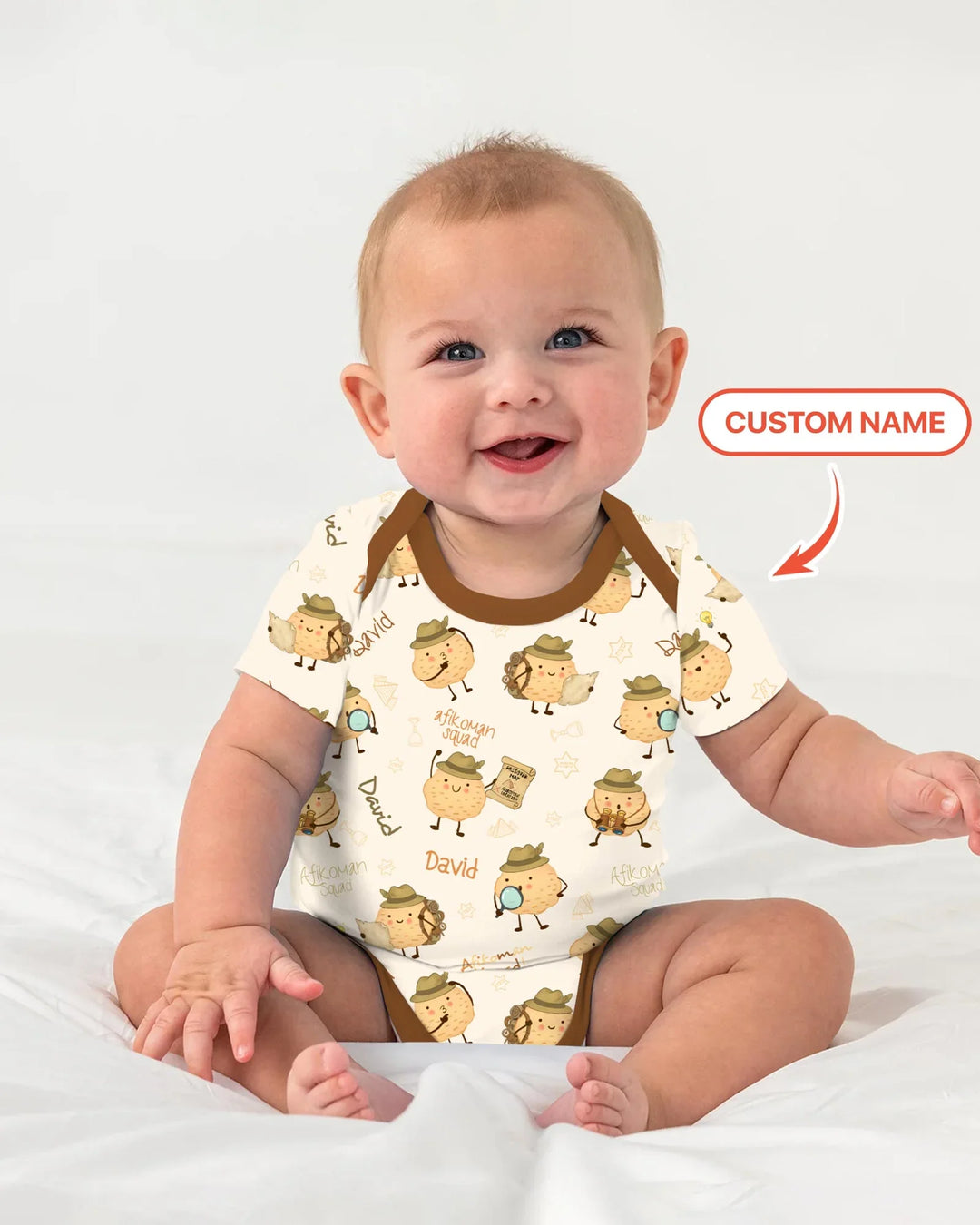 Gerippte Babykleidung mit individuellem Foto - Weich &amp; Skizzenhaft