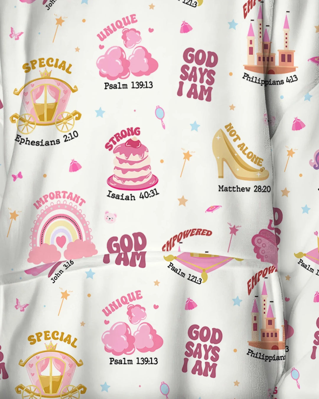 God Says I Am Girl Tragbarer Bambus-Deckenhoodie