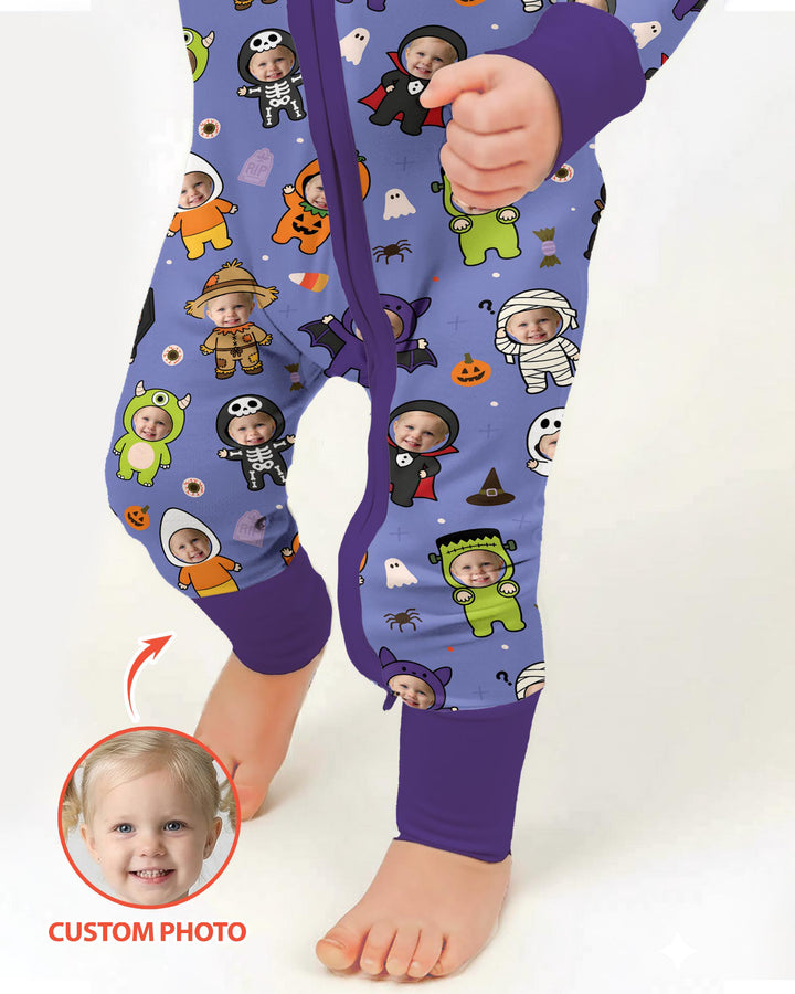 Custom Photo Little Halloween Crew Bamboo Convertible Zippy