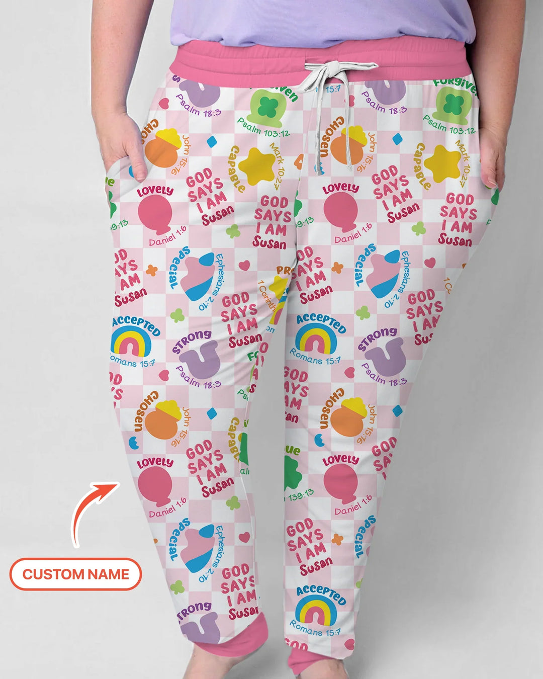 God Says I Am St. Patrick's Day Personalisierter Familien-Pyjama aus Bambus für Damen