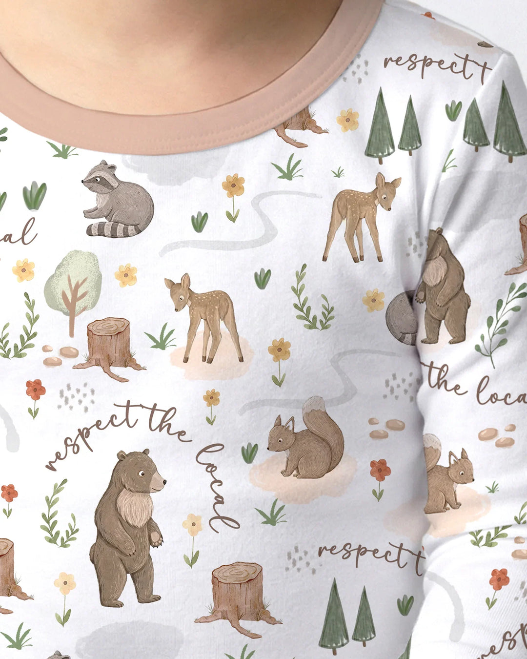 Zweiteiliges Langarm-Pyjama-Set mit Sommerfrüchten