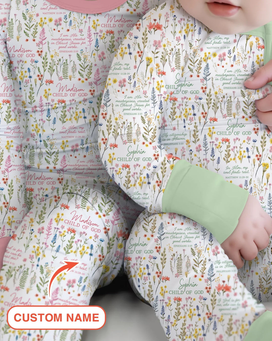 Gerippte Babykleidung mit individuellem Foto - Weich &amp; Skizzenhaft