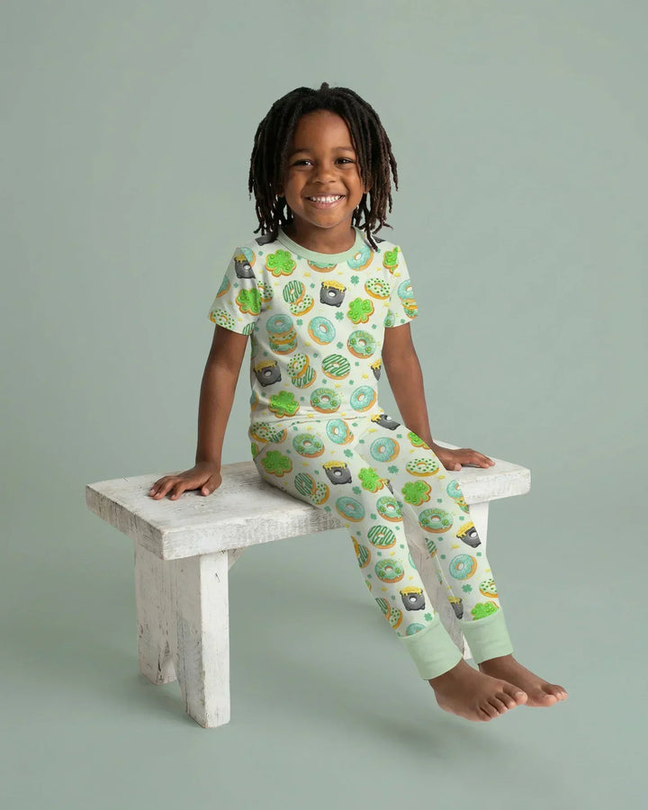 Zweiteiliges, kurzärmliges Pyjama-Set mit Marienkäfern