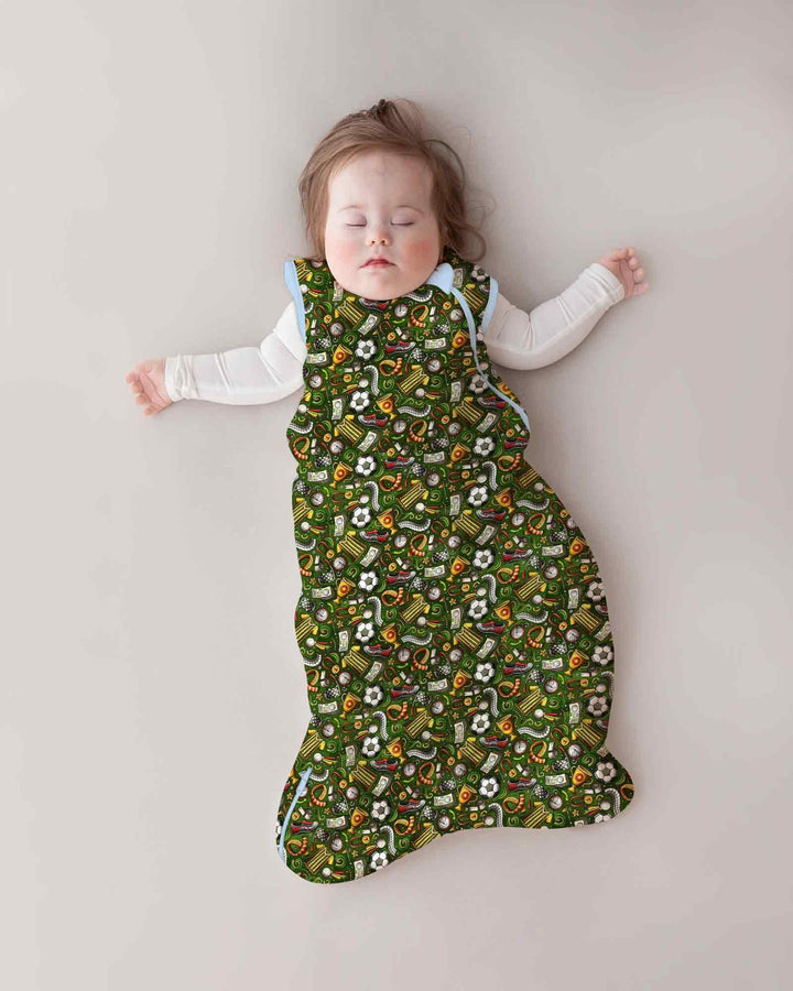 Green Soccer All-Star Bamboo Sleep Bag