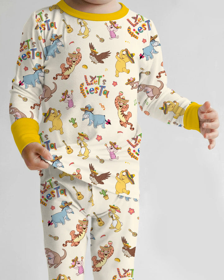 Let's Fiesta Bamboo Two Piece Long Sleeve Pajama Set