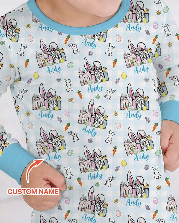 Zweiteiliges Langarm-Pyjama-Set mit Sommerfrüchten