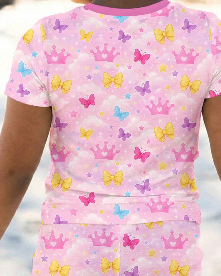 Zweiteiliges, kurzärmliges Pyjama-Set mit Marienkäfern
