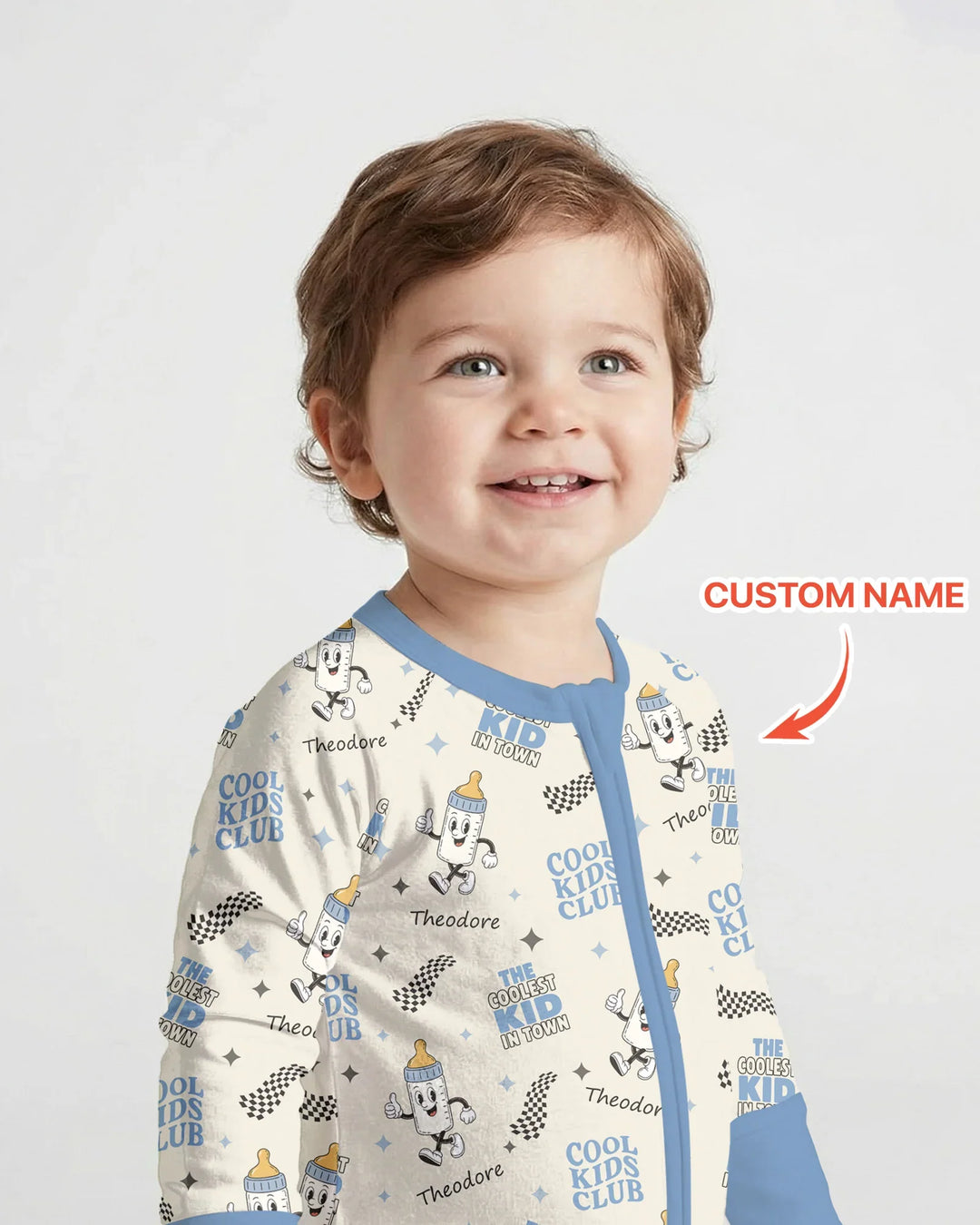 Custom Name Cool Club Daddy & Me Matching Bamboo Convertible Zippy