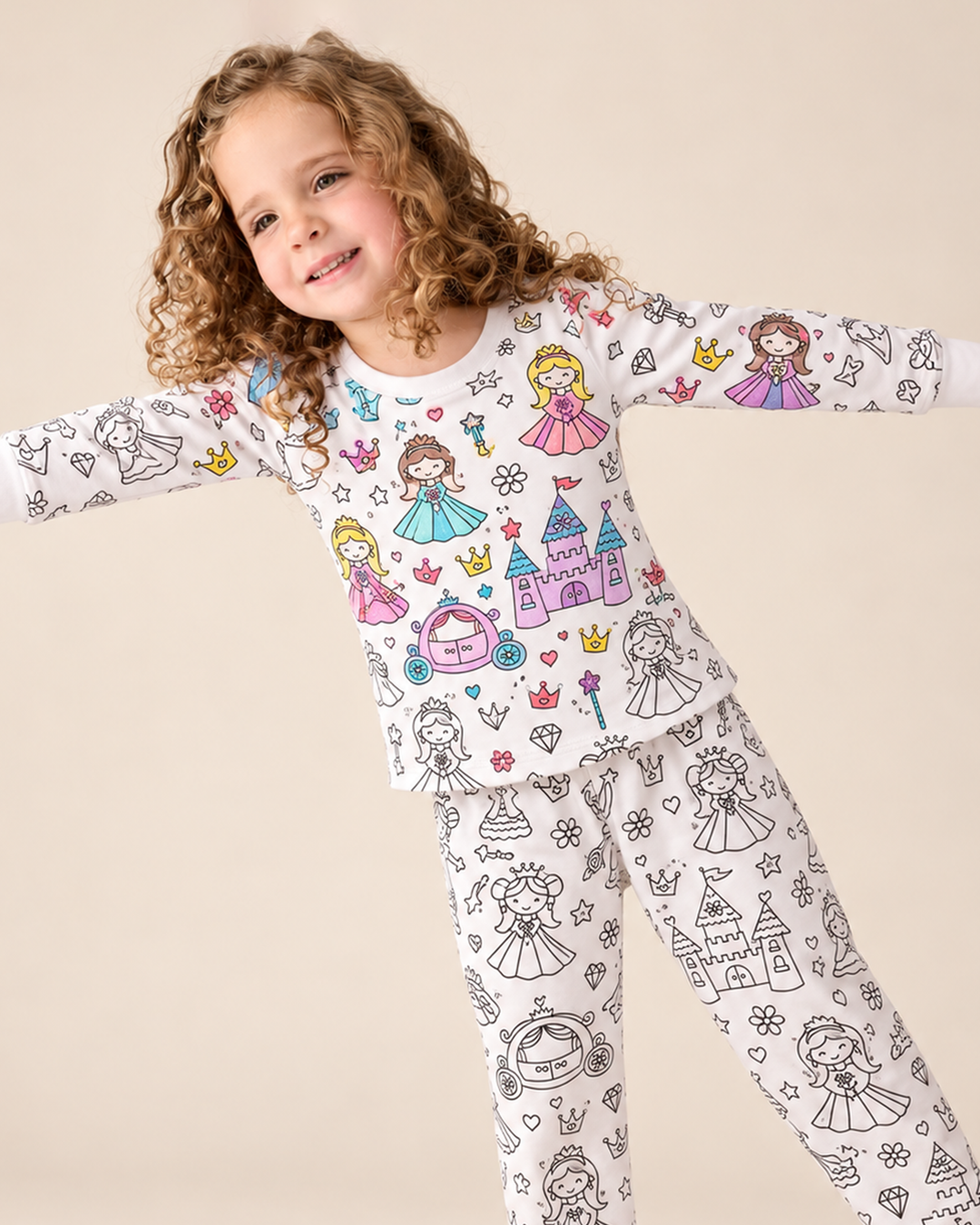 All Colorable Bamboo Two Piece Long Sleeve Pajama Set