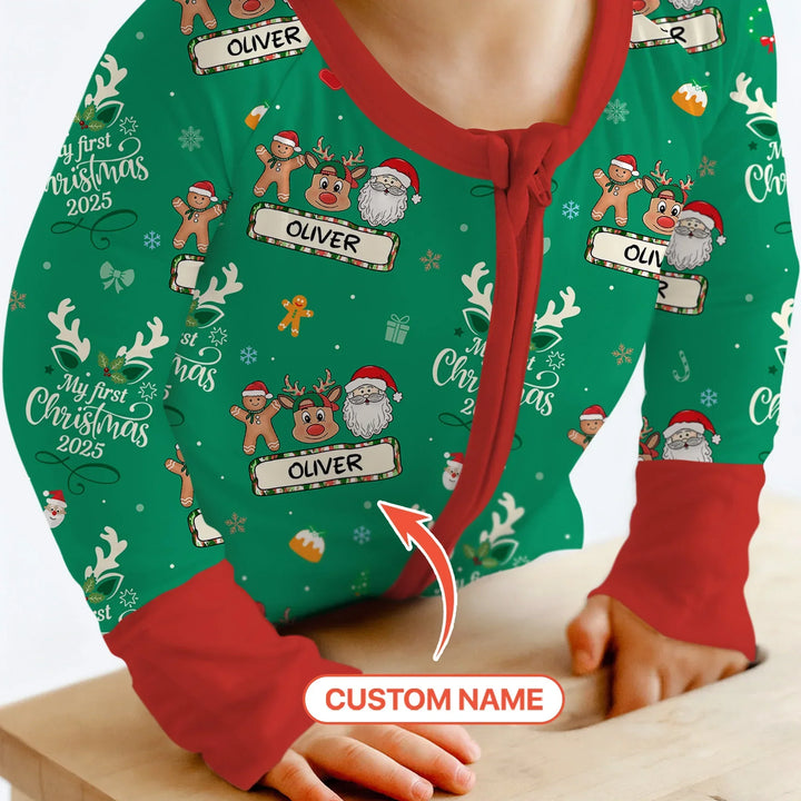Custom Name "Merry Christmas My Deer" For Boy - Convertible Zippy , Custom Name "Merry Christmas My Deer" For Boy - Convertible Zippy - 0-3M