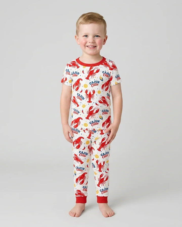 Zweiteiliges, kurzärmliges Pyjama-Set mit Marienkäfern
