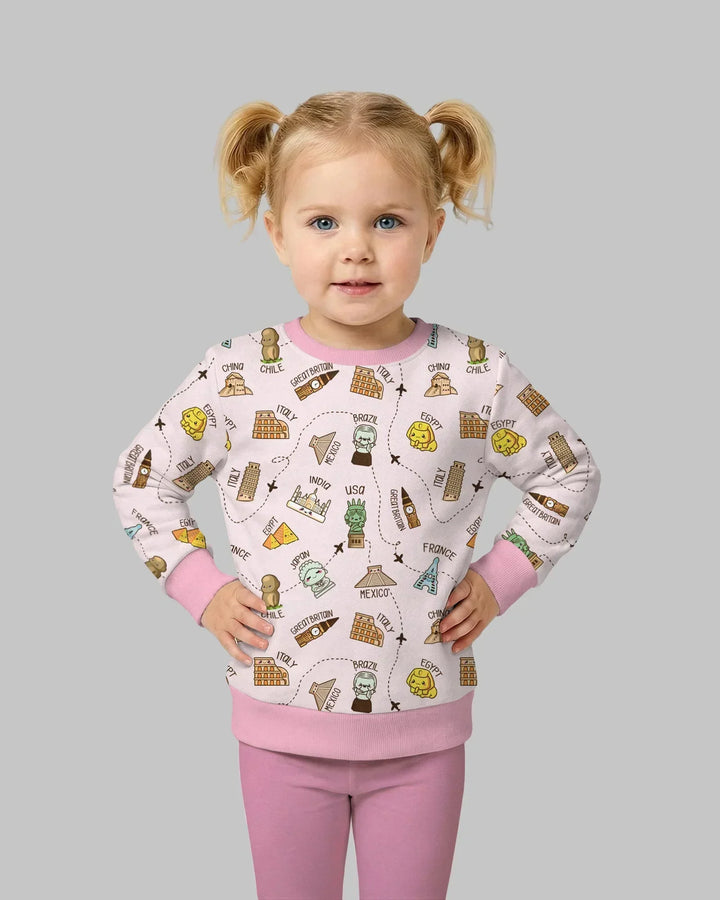 Kawaii World Tour Bambus Rundhals-Sweatshirt