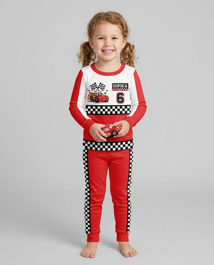 Born To Race Bamboo Two Piece Long Sleeve Pajama Set