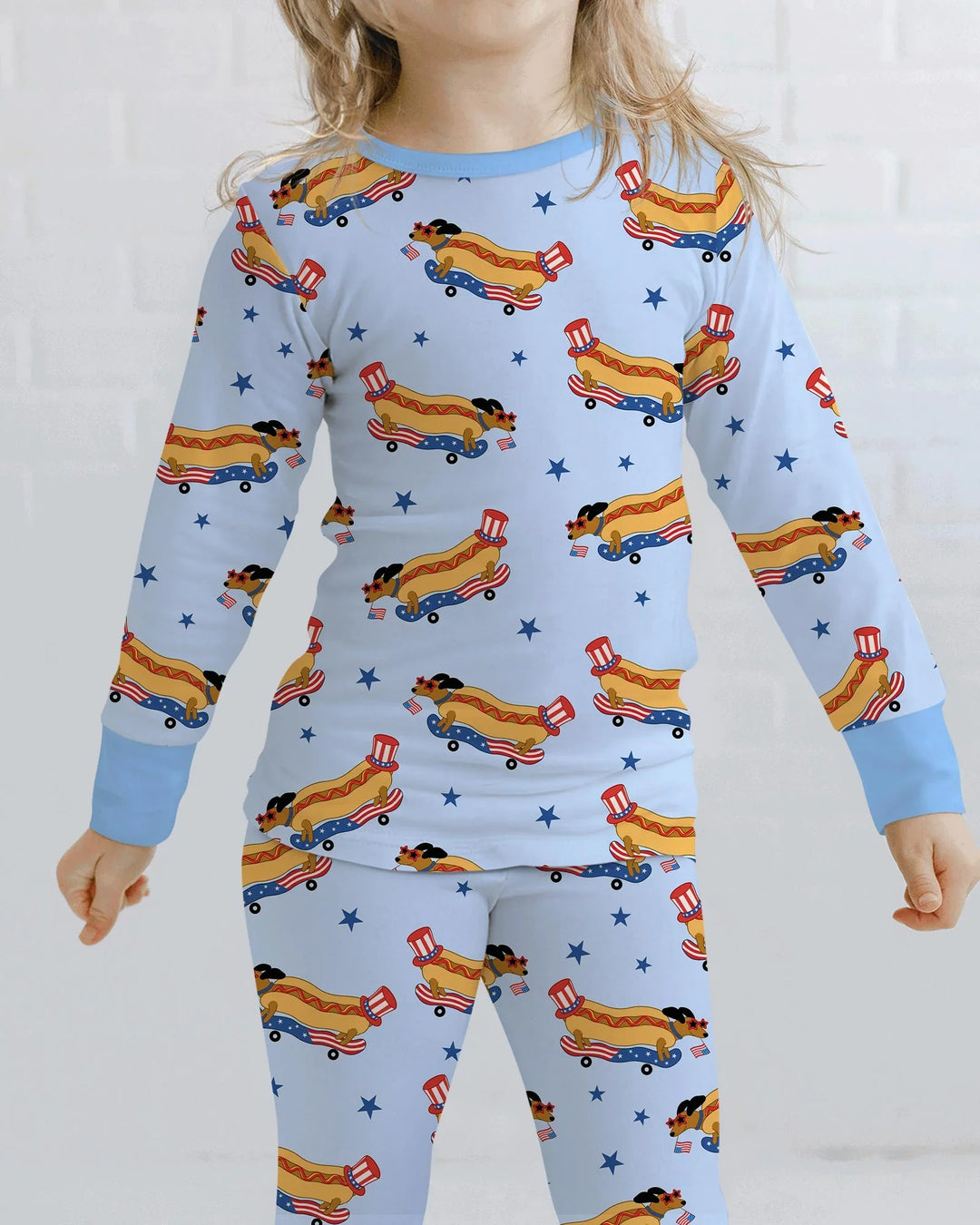 Zweiteiliges Langarm-Pyjama-Set mit Sommerfrüchten