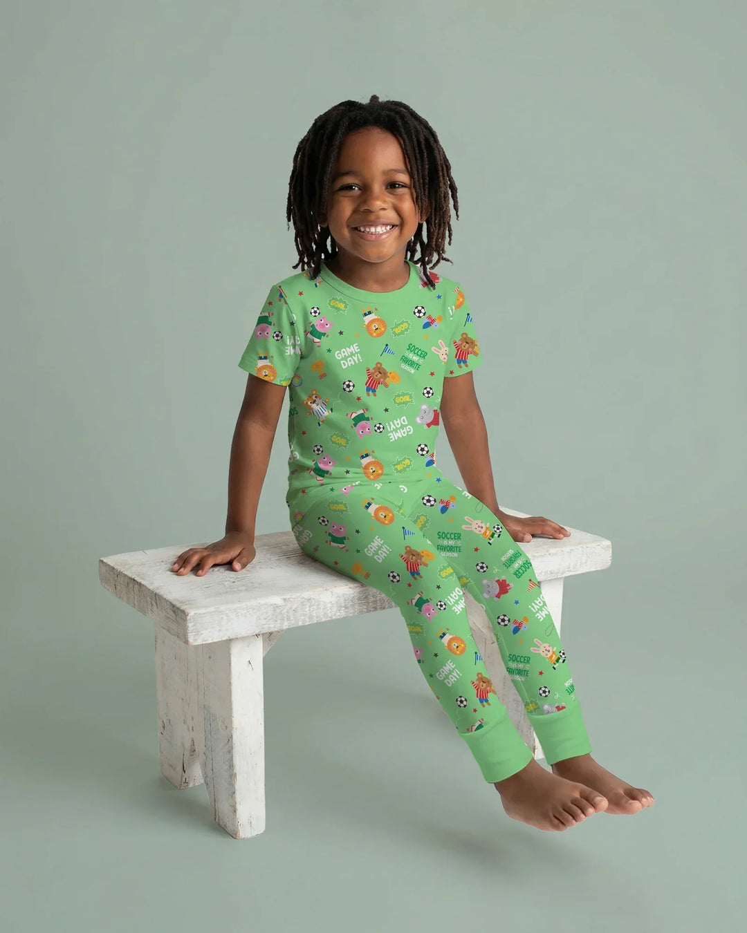 Zweiteiliges, kurzärmliges Pyjama-Set mit Marienkäfern