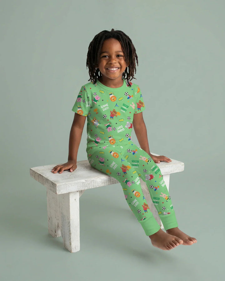 Zweiteiliges, kurzärmliges Pyjama-Set mit Marienkäfern