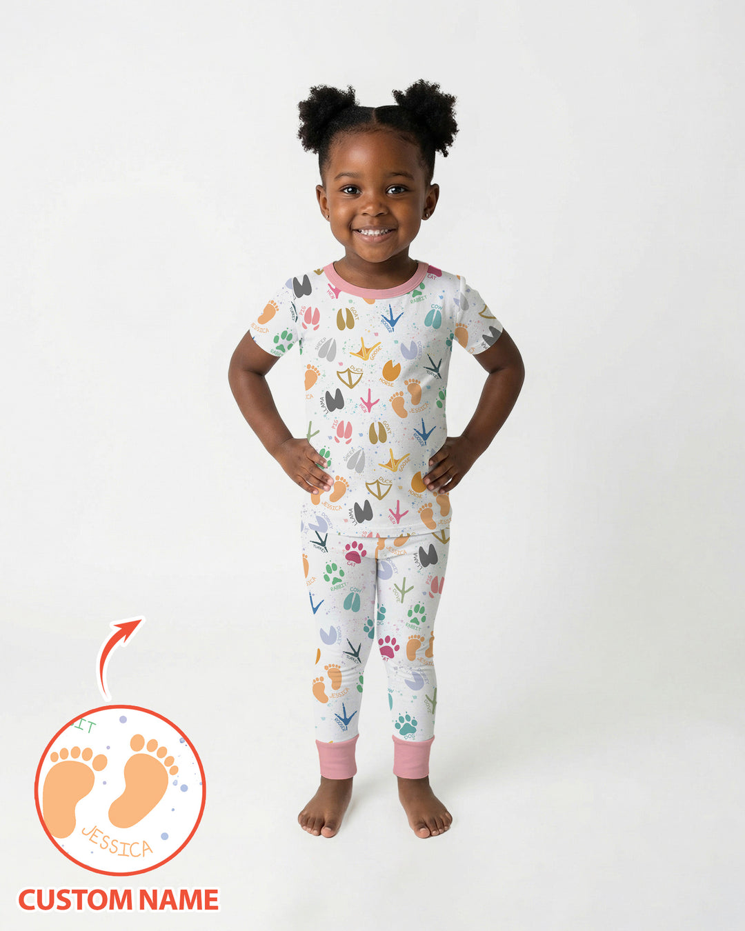 Zweiteiliges, kurzärmliges Pyjama-Set mit Marienkäfern