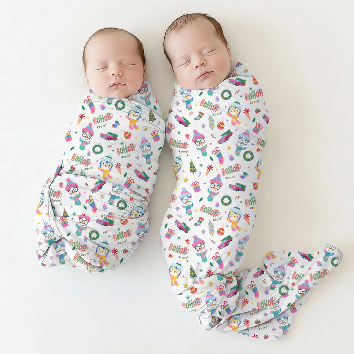 Bright Christmas Bamboo Swaddle Blanket