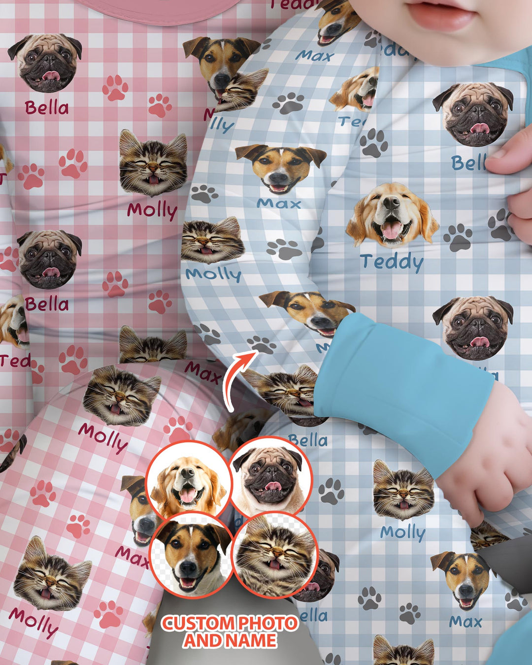 Custom Pet Photo With Name Bamboo Convertible Zippy