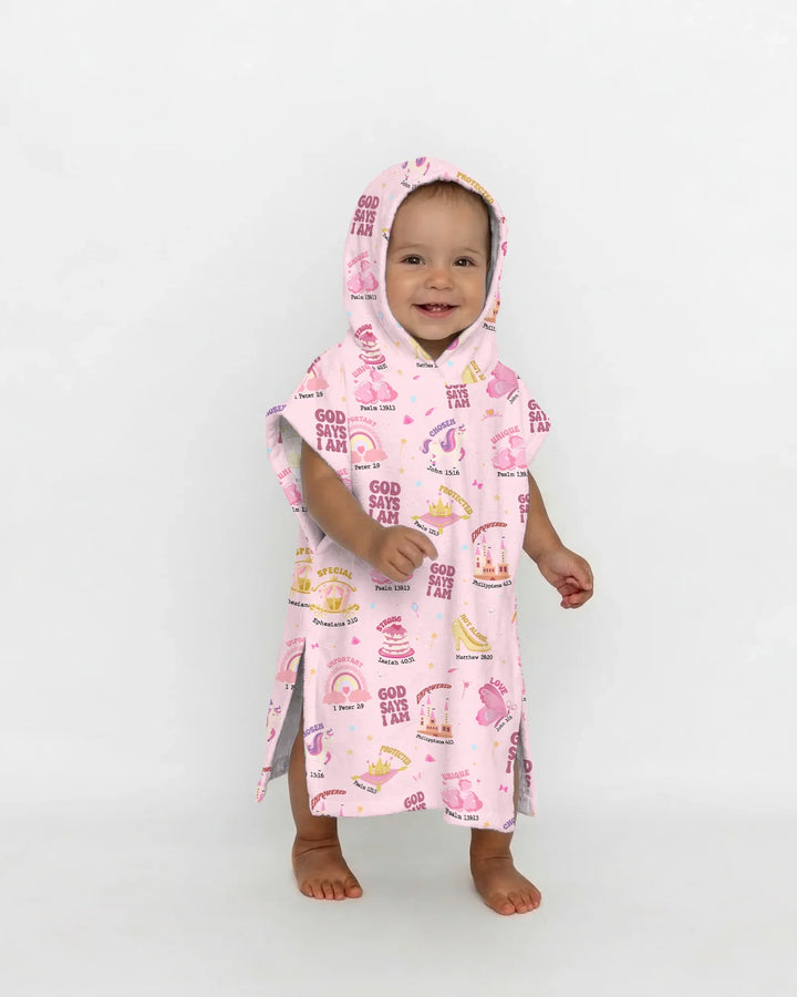 Gott sagt, ich bin ein Mädchen Bambus-Schwimmponcho