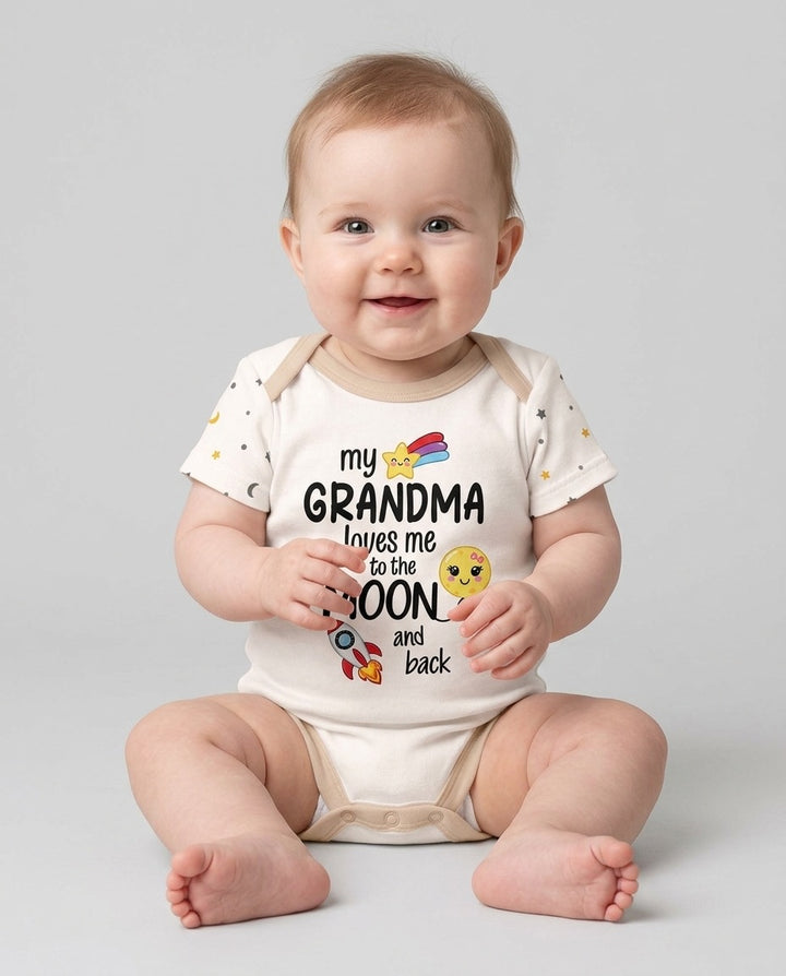 My Grandma Loves Me To The Moon And Back Bamboo Bodysuit