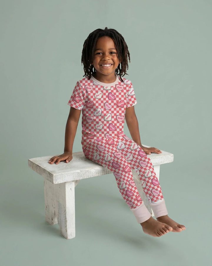 Zweiteiliges, kurzärmliges Pyjama-Set mit Marienkäfern