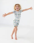 Template Zweiteiliges Pyjama-Set mit kurzen Ärmeln und Shorts