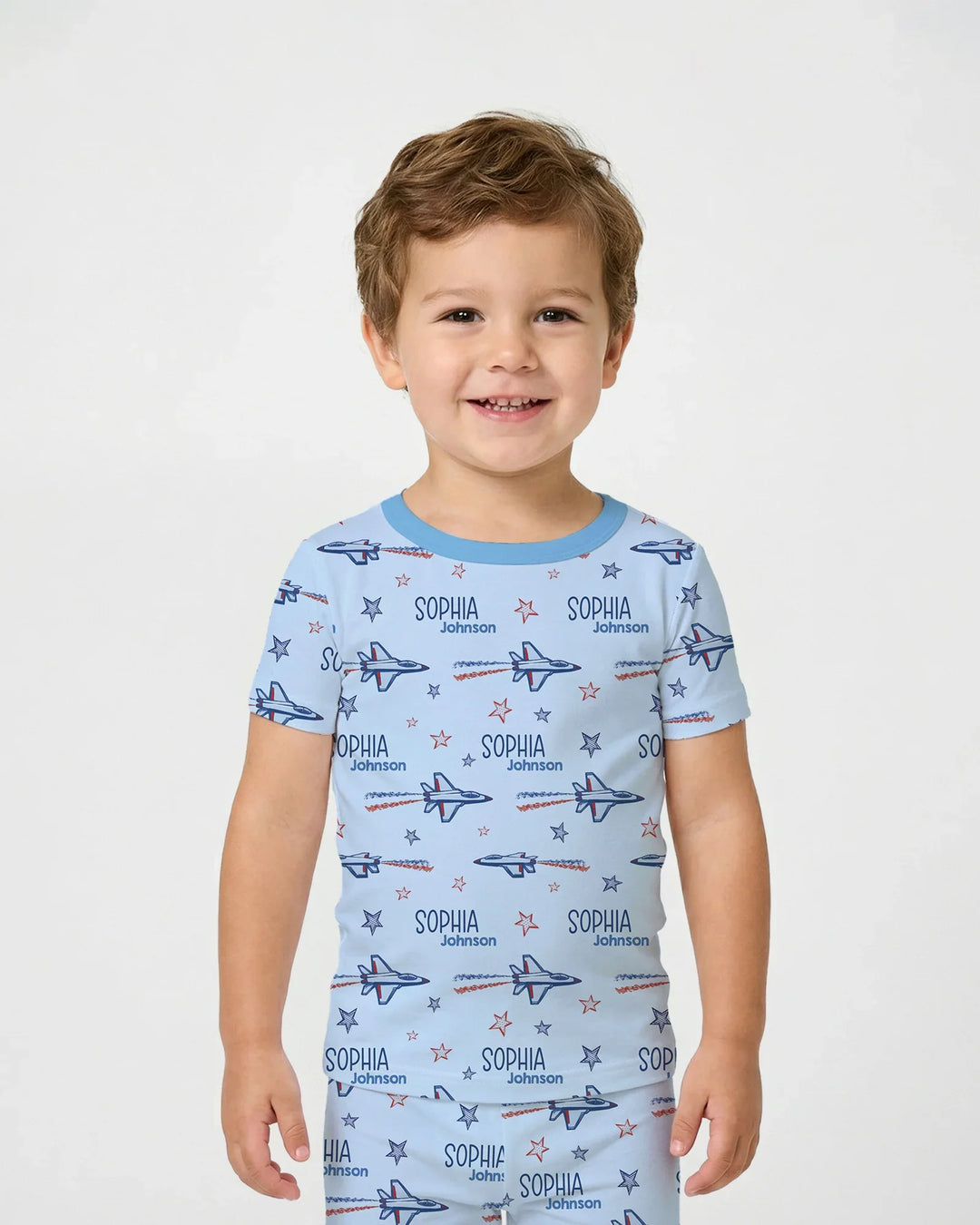 Zweiteiliges, kurzärmliges Pyjama-Set mit Marienkäfern