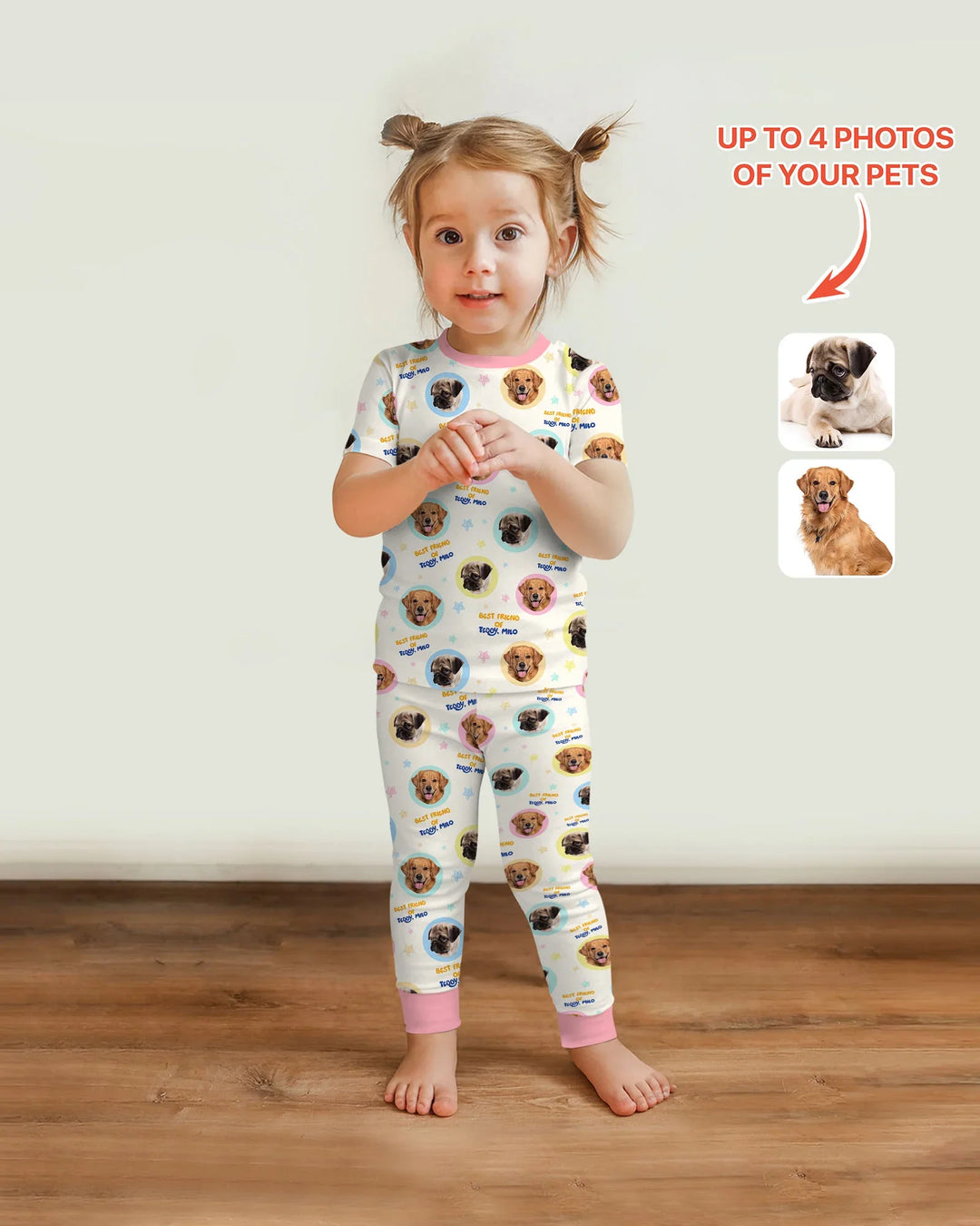 Zweiteiliges, kurzärmliges Pyjama-Set mit Marienkäfern