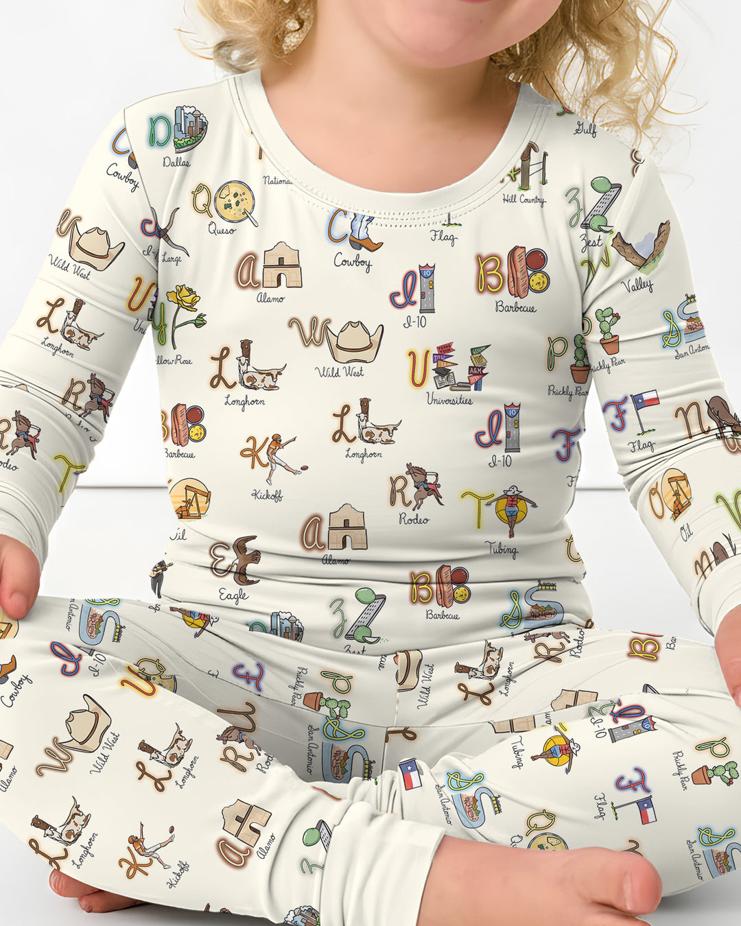 Zweiteiliges Langarm-Pyjama-Set mit Sommerfrüchten