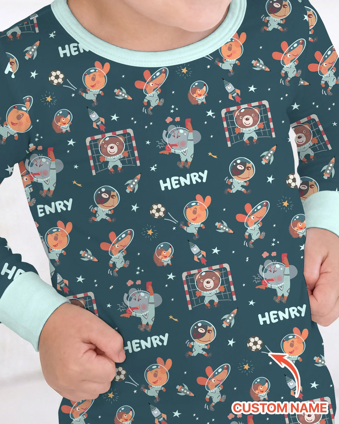 Zweiteiliges Langarm-Pyjama-Set mit Sommerfrüchten