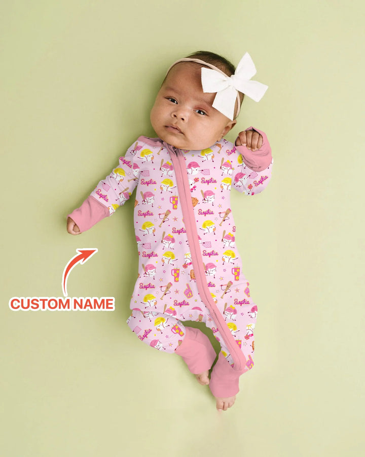 Baseball Mama and Mini Matching Bamboo Convertible Zippy